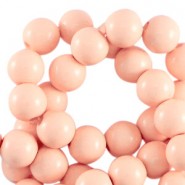 Acrylic beads 8mm round Shiny Peachy rose